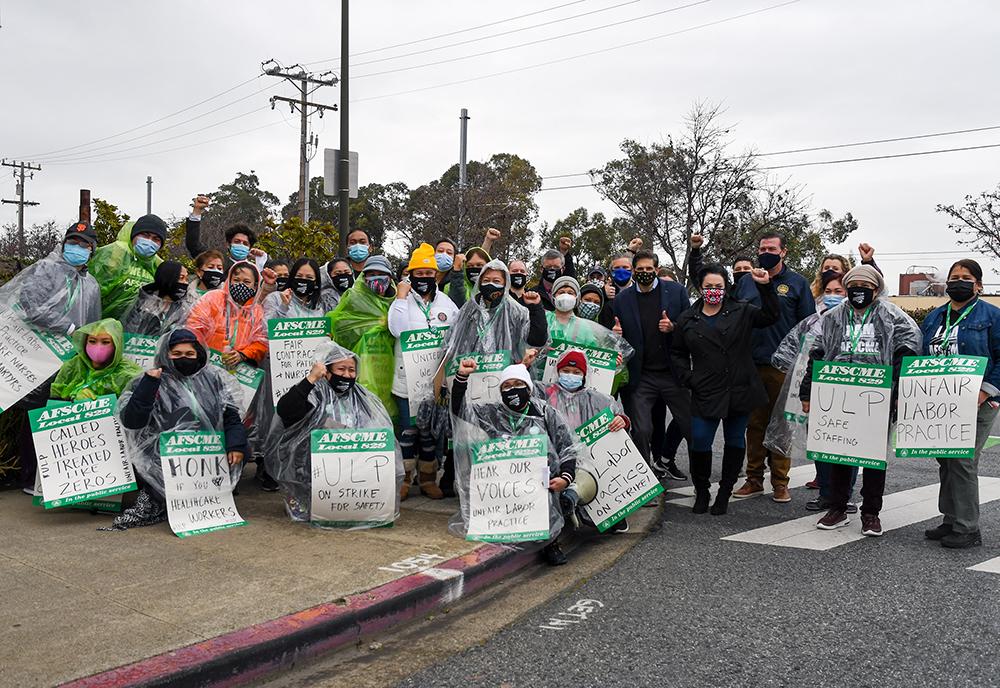 Burlingame Skilled Nursing Workers Hold Strike as Coronavirus Races