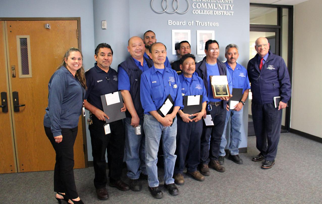 The San Mateo County Community College District Board recognized the Local 829 members at the June 14, 2017, meeting.