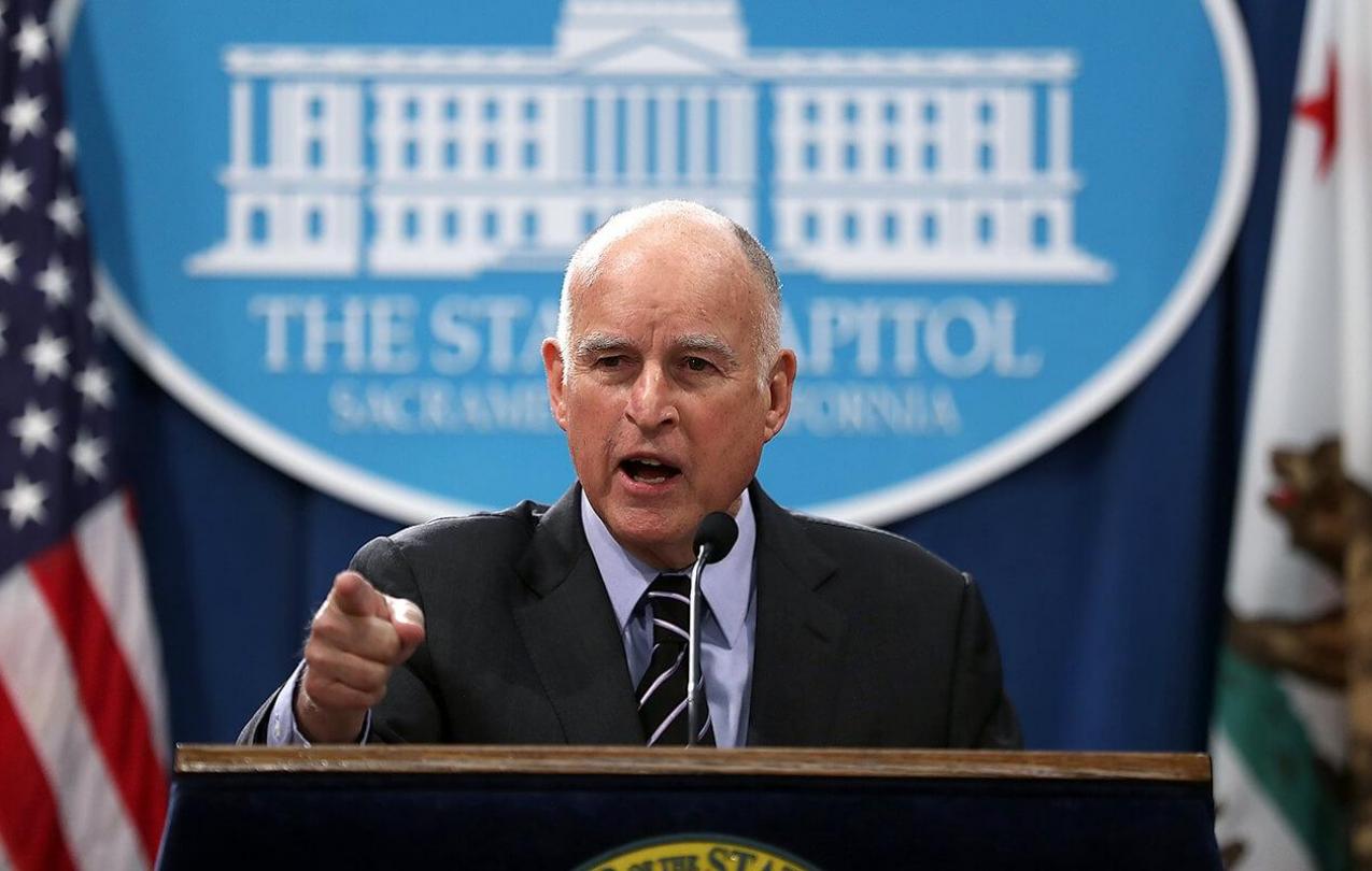 California Gov. Jerry Brown. Photo by Justin Sullivan/Getty Images