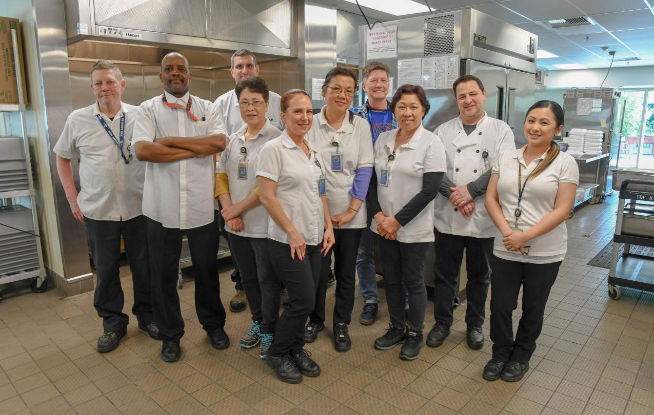 VMO Claudia McFarland and food service workers at the Sacramento County Juvenile Detention Facility