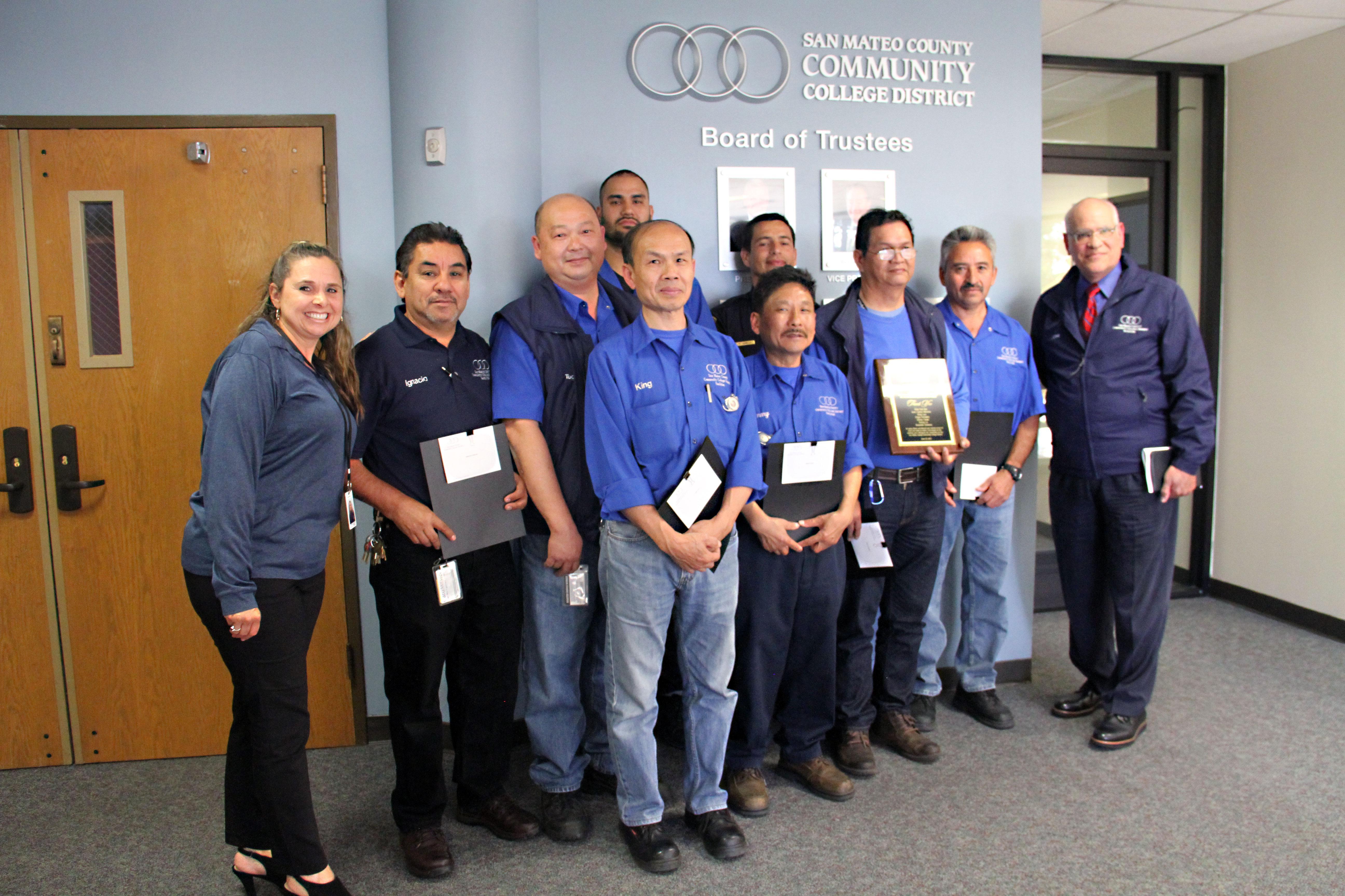 The San Mateo County Community College District Board recognized the Local 829 members at the June 14, 2017, meeting.