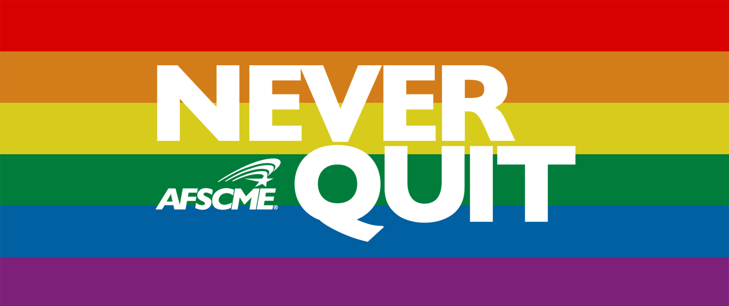 AFSCME Never Quit logo