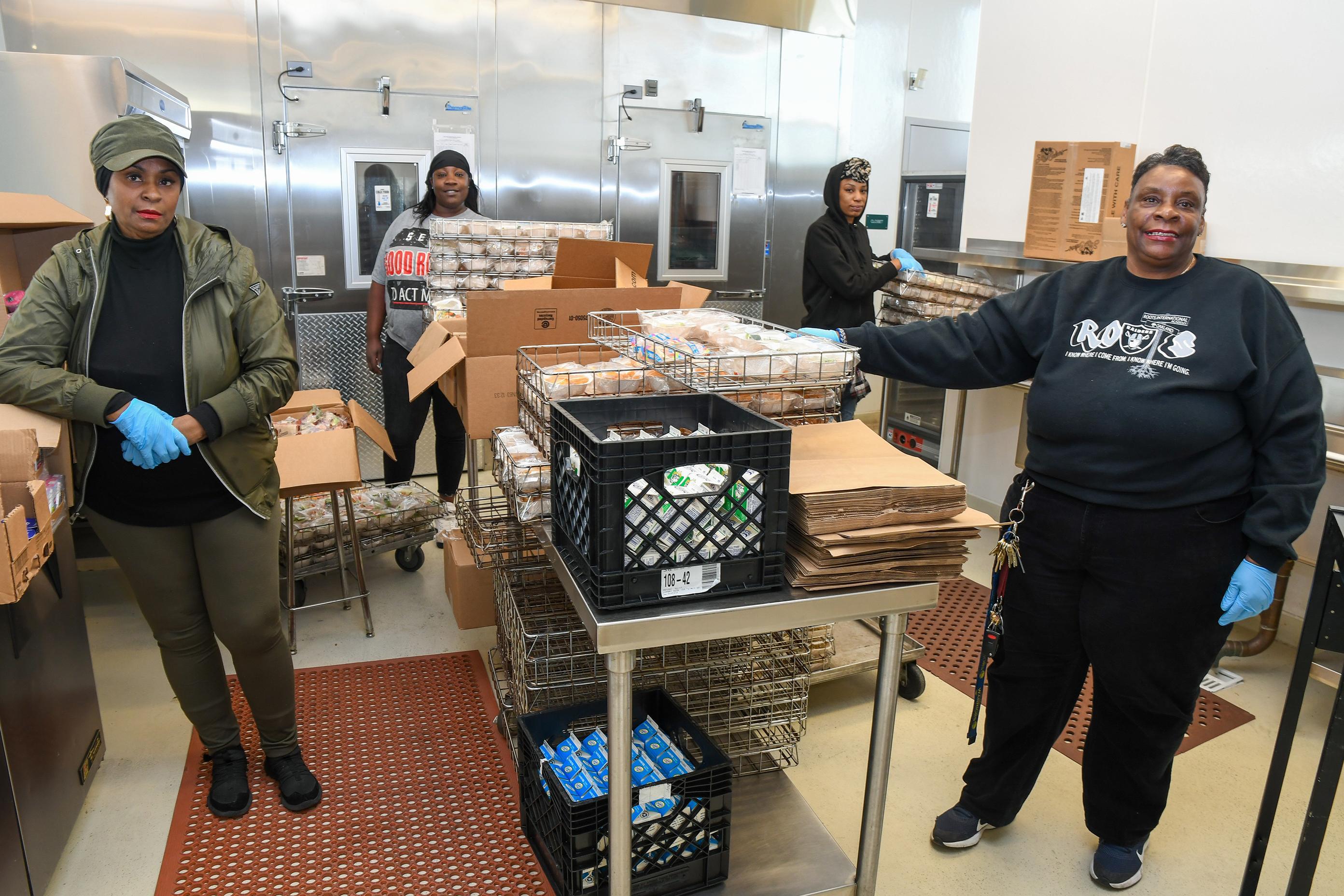 AFSCME Local 257 food service members at Coliseum College Preparatory Academy in Oakland